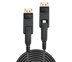 Lindy Fibre Optic Hybrid Mini DisplayPort 1.4 černá / DisplayPort kabel / 20 m / 8K 60Hz / 32,4 Gbit/s