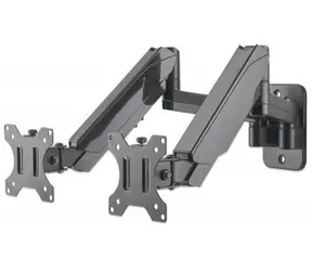 Manhattan nástěnný držák pro 2 monitory černá / Držák / 17-32" / VESA 75x75-100x100 / nosnost 8 kg