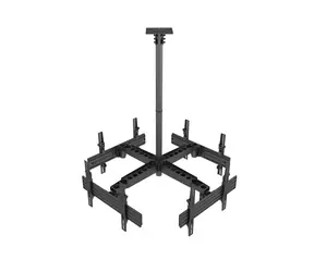 Equip černá / Stropní držák TV / pro 4 displeje / 32-65" / VESA 600x400 / nosnost 120 kg