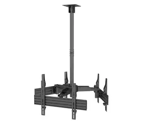 Equip Stropní držák TV 32-65" černá / Stropní držák TV / pro 3 obrazovky / VESA 600x400 mm / nosnost 3x30 kg