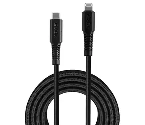 Lindy 2m černá / Datový kabel / USB-C - Lightning / USB 2.0 / MFi certifikace