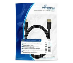 MediaRange MRCS196 2m černá / HDMI kabel / High Speed / 18 Gbit/s / Ethernet / pozlacené konektory