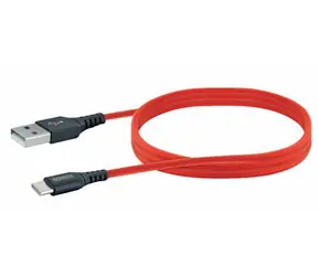 Schwaiger USB-A - USB-C kabel červená / USB kabel / USB 2.0 / 480 Mbit/s / 1,2 m