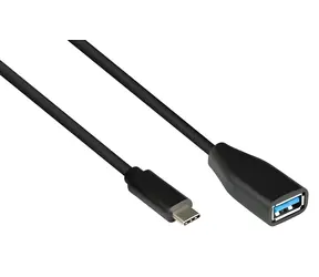 Good Connections USB-C - USB-A OTG černá (2811-OTG) / Kabel / USB 3.2 Gen 1 / 0,1 m / 5 Gbit/s