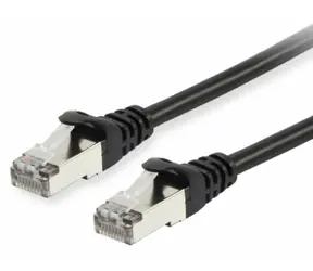 Equip Cat6 S/FTP 25 m černá / Patch kabel / 2× RJ-45 / PoE+ / LSZH
