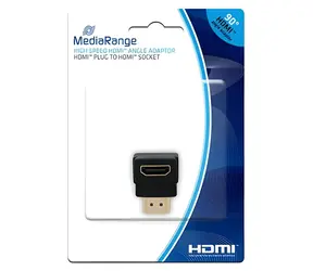 MediaRange Adaptér HDMI 90° černý / Adaptér / HDMI High Speed / pozlacené konektory