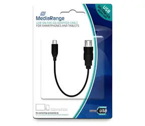 MediaRange MRCS168 černá / OTG adaptér / Micro-USB B - USB-A / 20 cm / USB 2.0