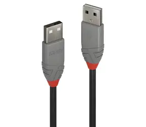 Lindy Anthra Line černá / Kabel USB / USB-A - USB-A / 2 m / 480 Mbit/s