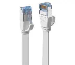 Lindy Flachband bílá / Patch kabel / Cat6a U/FTP / plochý / 2 m