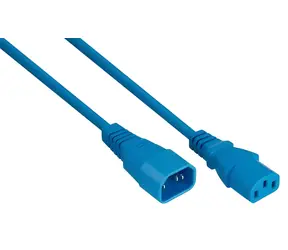 Kabelmeister C14-C13 modrá / Prodlužovací napájecí kabel / 5 m / 10 A / H05VV-F