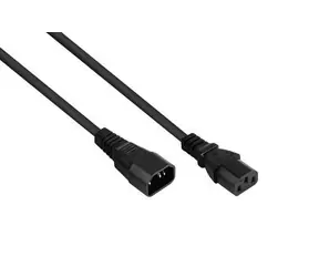 Kabelmeister Napájecí kabel Schuko - C13 90° černá / Napájecí kabel / C13 90° / CEE7/7 / 1,8 m