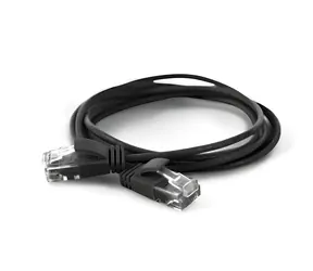 Wantec CAT6a U/UTP 25 m černá / Patch kabel / RJ-45 / 2,8 mm