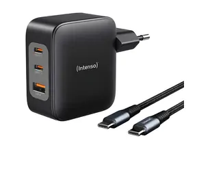 Intenso Power Adapter 100W černá / Nabíjecí adaptér / GaN / 100W / USB-C kabel 2m