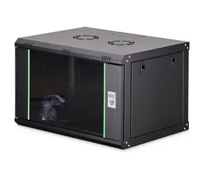 Digitus Dynamic černá / Nástěnný rozvaděč / 19" / 7U / 385x600x450 mm / skleněné dveře / IP20