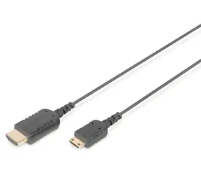 Digitus / Kabel HDMI - Mini HDMI / 2 m / 4K 30Hz / pozlacené konektory / černý