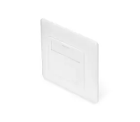Digitus Keystone instalační krabice 80x80 mm bílá / Zásuvka / 1 port / šikmý výstup 45° / bezšroubová