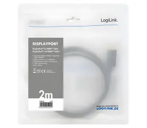 LogiLink DisplayPort - HDMI černá / Adaptérový kabel / 4K/30Hz / 2 m
