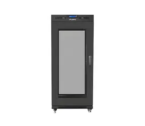 Lanberg Stojanový rozvaděč 15U 800x1000 černá / Stojanový rozvaděč / 19" / LCD displej / Skleněné dveře