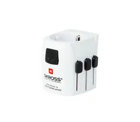 SKROSS Cestovní adaptér World s uzemněním / Cestovní adaptér / univerzální / bez Švýcarska a Itálie