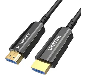 Unitek Kabel optický HDMI 2.0 AOC 15 m černá / Kabel / 4K 60Hz / 3D IMAX