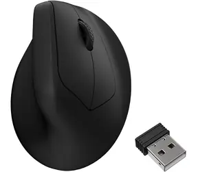 Keychron M5 černá / Vertikální bezdrátová myš / optická / 30000 DPI / 8000 Hz / 2.4 GHz / BT 5.3