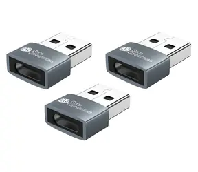 Good Connections / Adaptér USB-A na USB-C / 3 ks / 60 W (20V/3A) / hliníkové tělo / šedý