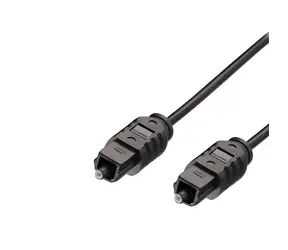 MediaRange / Optický audio kabel Toslink - Toslink / 1,5 m / 2,2 mm / černá