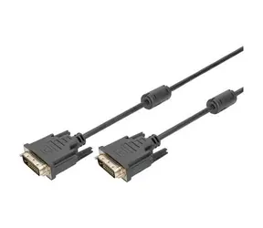 Digitus DVI-D(24+1) kabel St/St 2m černá / Kabel DVI-D / Dual Link / 2560x1600px 60Hz / Feritová tlumivka
