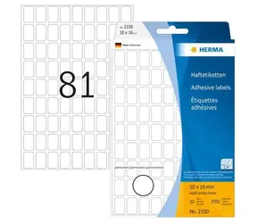 HERMA Víceúčelové etikety bílé 10x16 mm / Etikety / Papír matný / 2592 ks