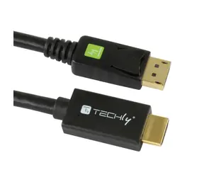 Techly ICOC-DSP-H12-020 černá / Kabel DisplayPort na HDMI / 2 m / DP 1.2 / 10 bit