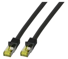 EFB CAT6A černá / Patch kabel / S/FTP / 0,25 m / LSZH / RJ-45