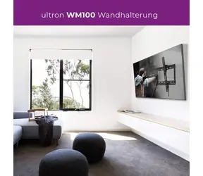 Ultron WM100 / Nástěnný držák TV / 23-56" / Náklon 0-15° / VESA 400x400 / nosnost 30 kg