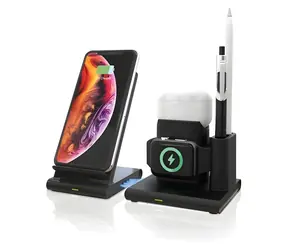 RealPower ChargeAIR Connect černá / Bezdrátová nabíječka / 10W / 4v1
