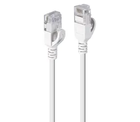 Lindy Cat6a U/UTP Ultra Slim šedá / Patch kabel / RJ-45 / 1 m