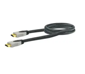 Schwaiger HDMI kabel černá / Kabel HDMI / High Speed / Ethernet / zlacené konektory / 1,5 m