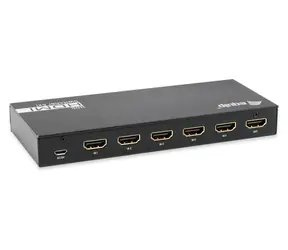 Equip HDMI přepínač 5:1 černý / Přepínač / HDMI 2.0 / 5 vstupů / 4K 60Hz / 18 Gbps / dálkové ovládání