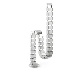 Digitus Flexibilní kabelový kanál stříbrná / Kabelový kanál / výškově nastavitelný / 1,3 m / 4 kanály