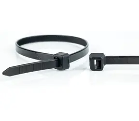 WKK 100x2,5 mm černá / Stahovací pásky / plast / UV stabilní / rozebíratelné / 100 ks