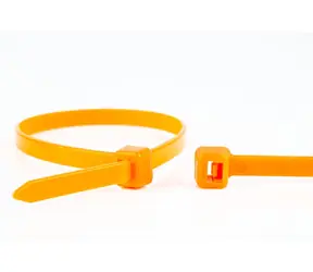 WKK oranžová 370x4,8 mm / Kabelová stahovací páska / rozpojitelná / plast / 100 ks