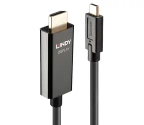 Lindy USB-C na HDMI černá / Adaptérový kabel / 5 m / 4K 60Hz / HDR