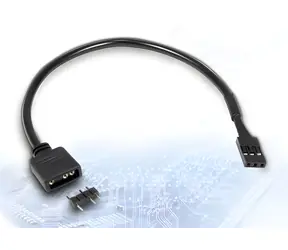 Inter-Tech adaptér 3-pin RGB na VDG černá / Adaptér / 5V / 0,2 m