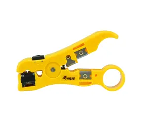 Equip Univerzální odizolovací nástroj žlutá / Odizolovací nástroj / UTP, STP, koax RG59-RG11 / se střihačem