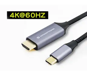 Conceptronic USB-C 3.2 na HDMI 2.0 šedá / Adaptér / 4K 60Hz / 2 m