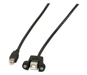 EFB Classic USB B-B černá / Prodlužovací kabel / USB 2.0 / Einbaubuchse / 1 m / 480 Mbit/s