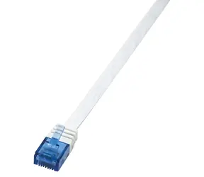 LogiLink SlimLine Cat6 U/UTP 0,5 m bílá / Patch kabel / RJ-45 / plochý / AWG 32