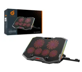 Conceptronic THYIA chladicí podložka pod notebook šedá / pro 17" notebook / 6x větrák / RGB