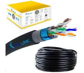 Extralink CAT5E SFTP V2 černá / Síťový kabel / S/FTP / venkovní / 305 m