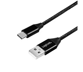 LogiLink USB-C černá / Kabel / USB-C (M) - USB-A (M) / 1 m / USB 2.0 / 480 Mbit/s