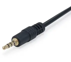 Equip Jack 3,5mm černá / Audio rozdvojka pro headset / 2x Jack 3,5mm / 0,15 m / Pozlacené konektory