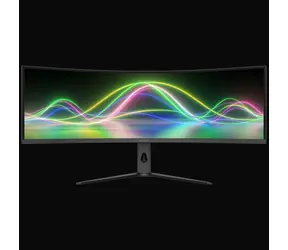 49" LC-Power LC-M49QCK černá / Monitor / zakřivený 1000R / VA / DQHD 5120x1440 / 120Hz / HDMI 2.1 + DP 1.4